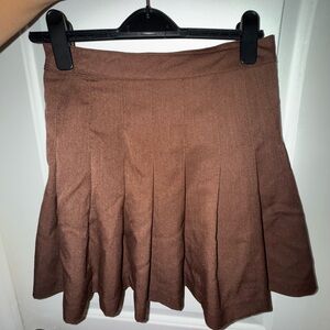 Divided Brown Mini Skirt